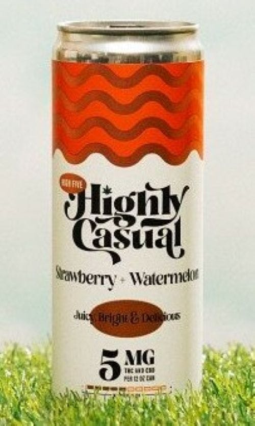 Product: HIGH FIVE | STRAWBERRY + WATERMELON - SELTZER (SINGLE) | 5MG 1:1