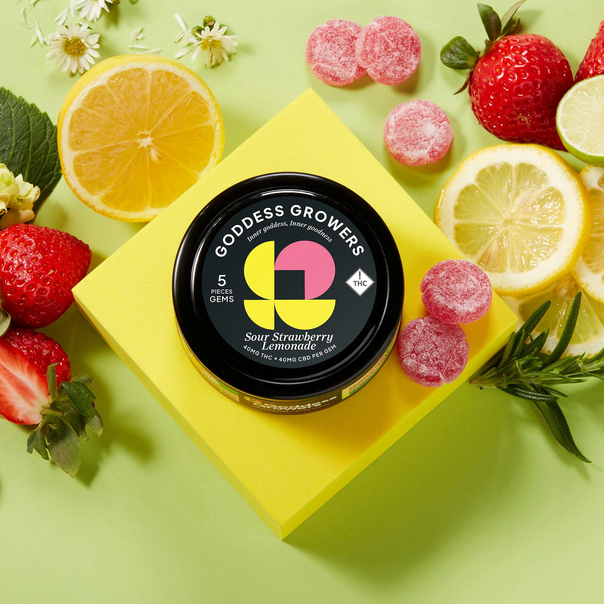 Photo of Sour Strawberry Lemonade Gummies 1:1 THC:CBD 200mg | 5pk