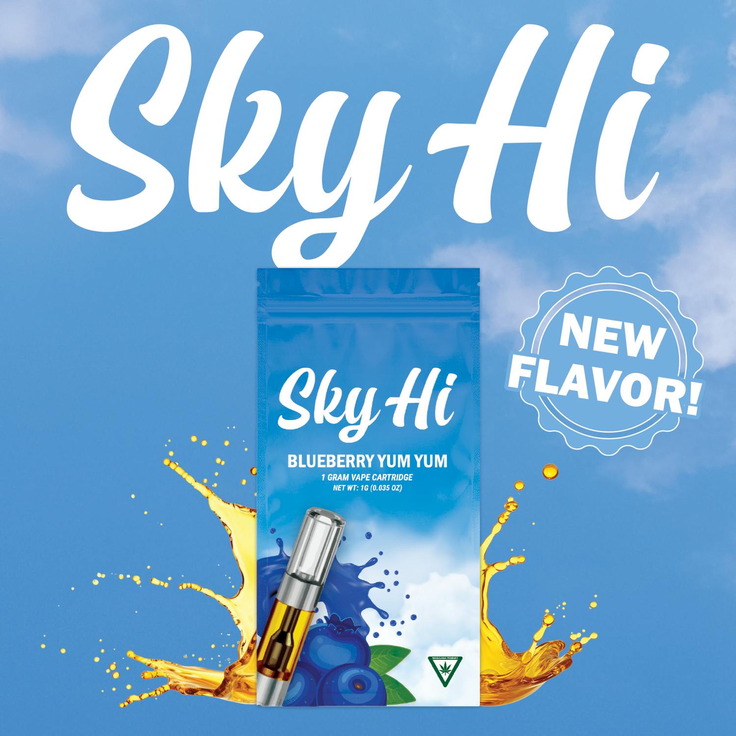 SKY-HI - 1g Cart - Blueberry Yum Yum
