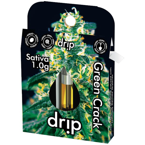 Product: Drip | Green Crack Distillate Cartridge | 1g