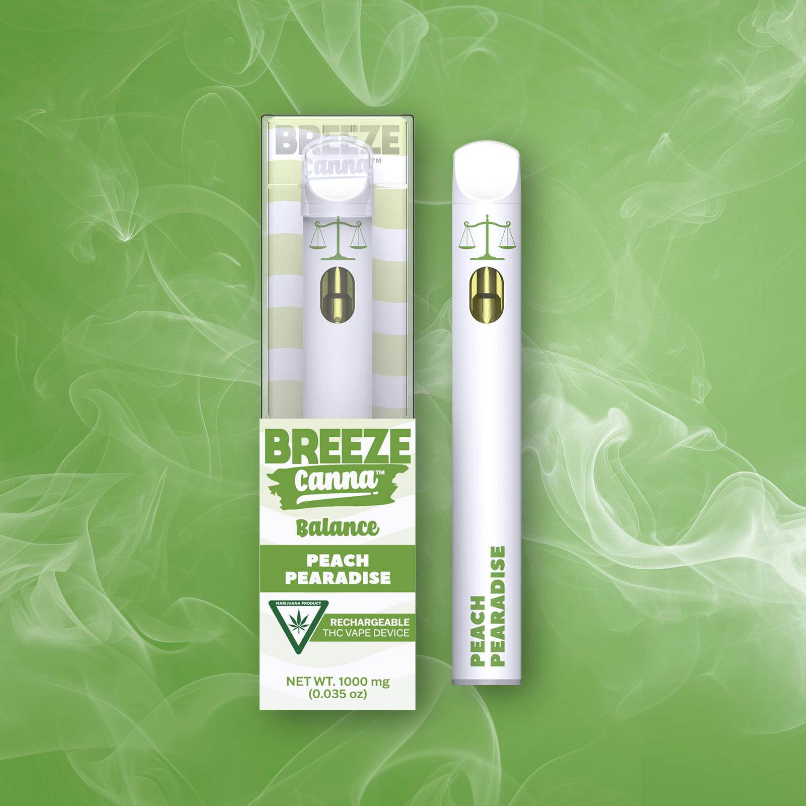 Peach Pearadise - Balance 1g PLUS Disposable Device — BREEZE Canna