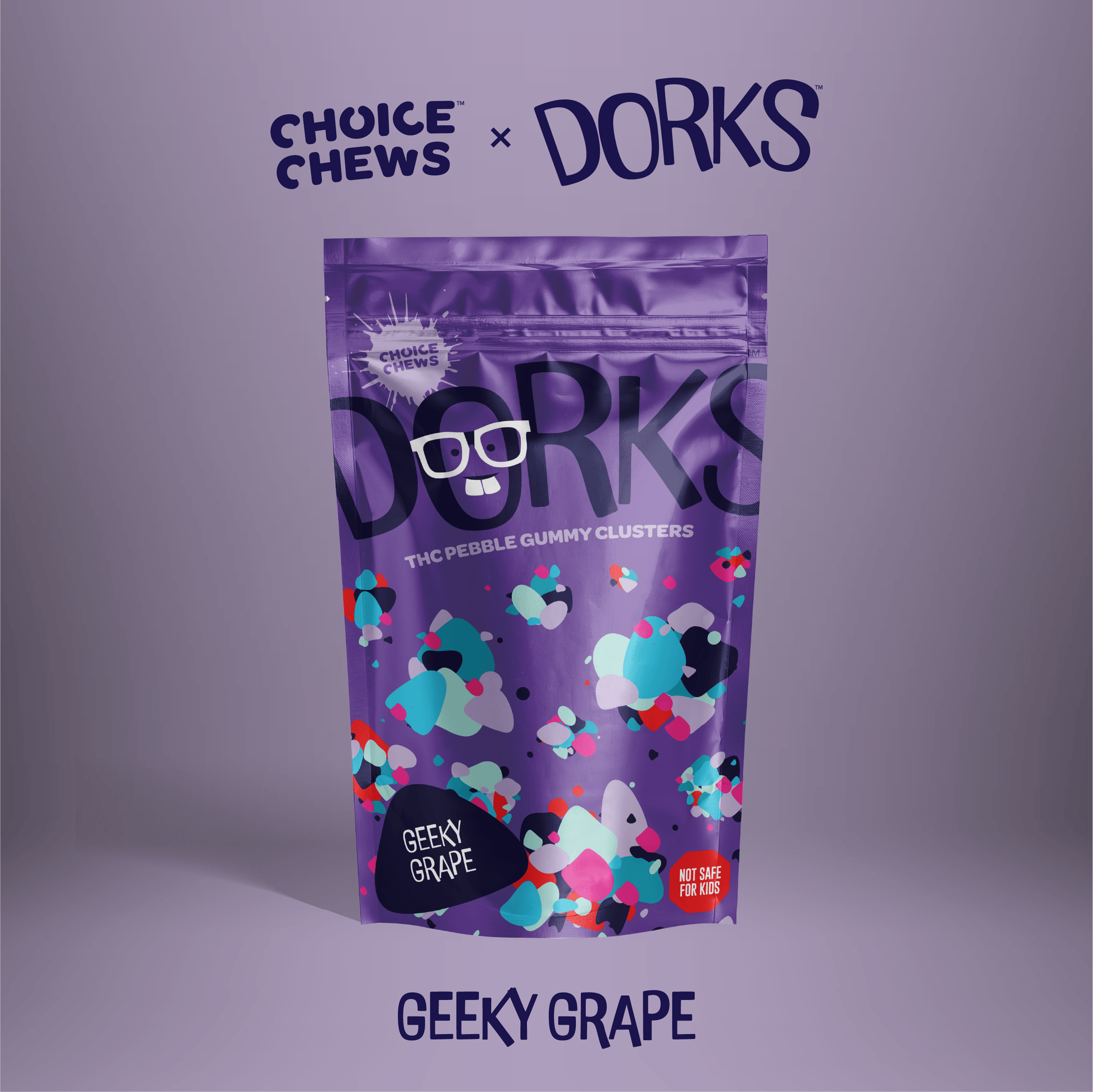 Product Geeky Grape Indica Gummy Clusters | Edibles | 100mg