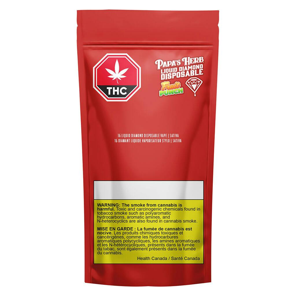Papa's herb - sativa fruit punch liquid diamond disposable