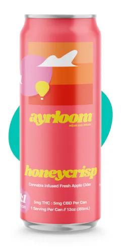 Ayrloom | Honey Crisp | 1:1 | 5MG THC : 5MG CBD | 4 Pack | 20mg-1