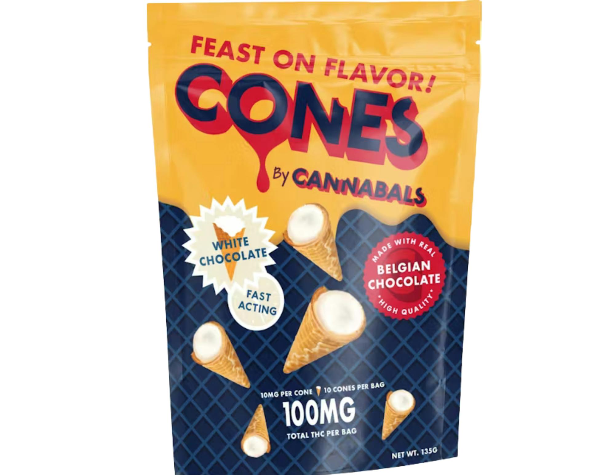 Cannabals - White Chocolate Cone - 100mg by Cannabals