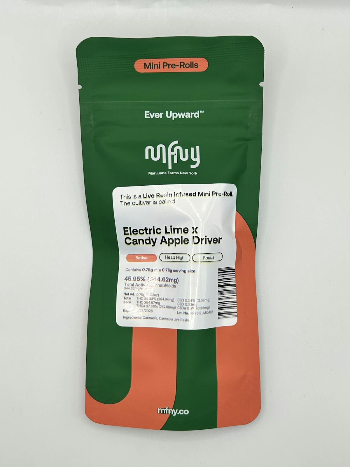 Photo of MFNY – Electric Lime x Candy Apple Driver Live Resin Infused Mini Preroll