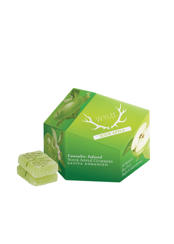 image of Sour Apple Sativa Enhanced Gummies