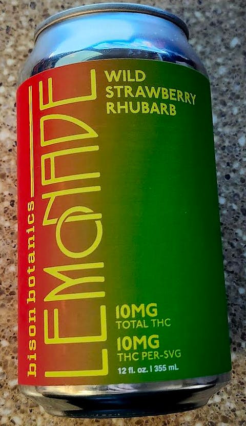 Wild Strawberry Rhubarb  | Infused Beverage | 10mg | Single Can | Bison Botanics
