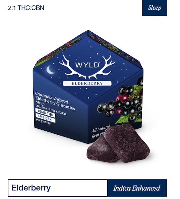 Elderberry 2:1 CBN + Indica Enhanced Gummies - Image 2