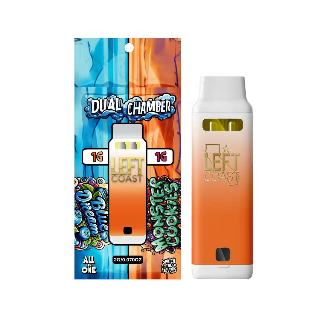 Left Coast - 2g Dual Chamber Disposable - Blue Dream x Monster Cookies