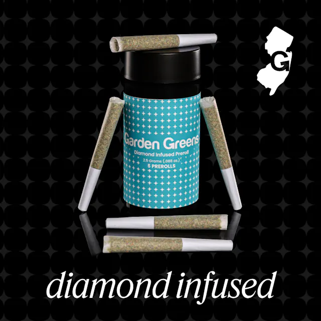Garden Greens Diamond Infused Pre-Roll Pack Ice Wookie 5pk/2.5g (hybrid, packs)