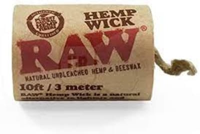 RAW, Hemp Wick Roll - 10ft/3m - Regular