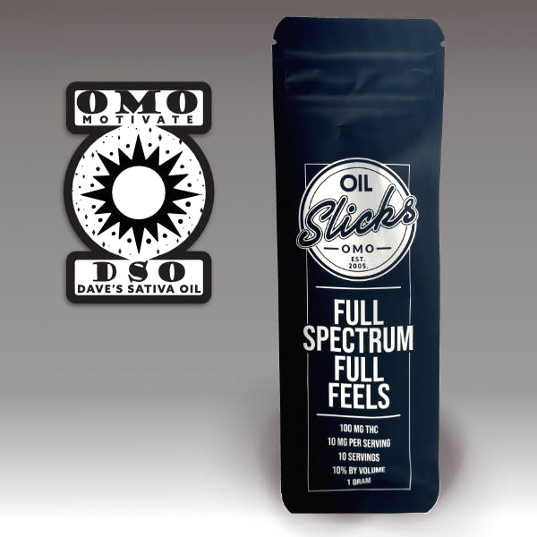 OMO "Oil Slicks" Standardized *DSO* (Dave's Sativa Oil) Tincture, 100mg THC total OMO Labs