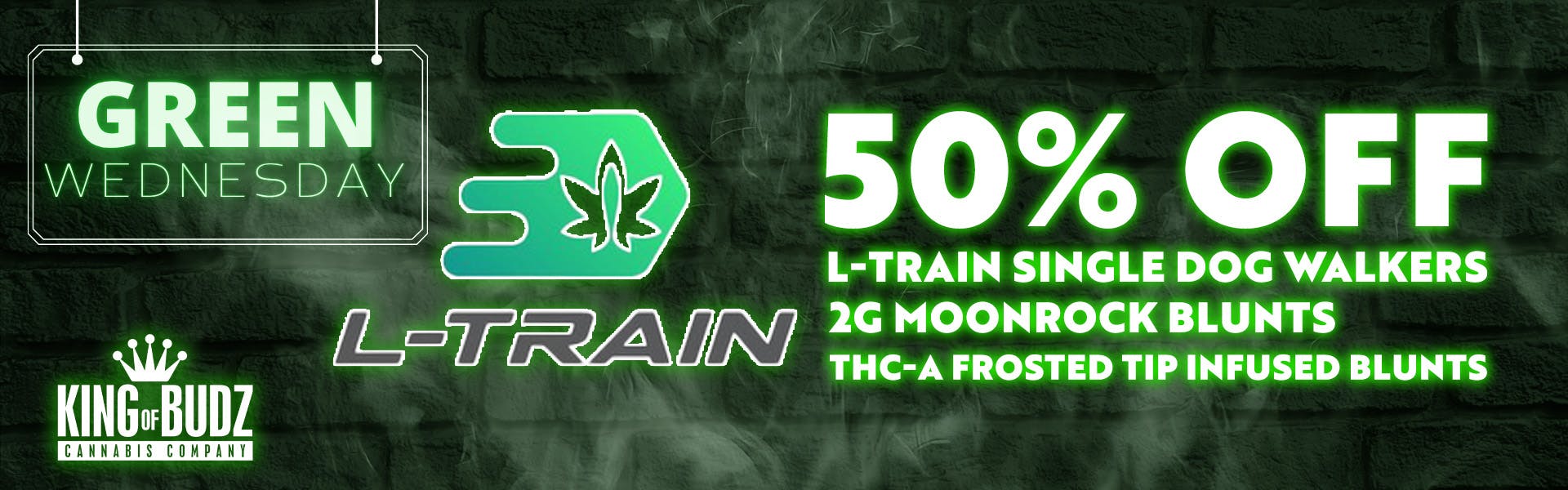 L-Train Single Dog Walkers 2g Moonrock Blunts THCA Infused Blunts 50 Percent OFF