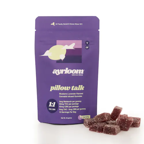 Pillow Talk | Blueberry Lavender 1:1 Gummies | 10pk | 50mg-1