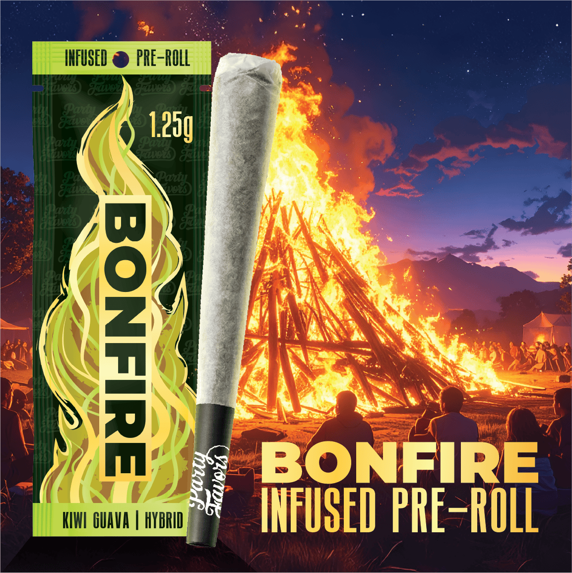 Party Favors PARTY FAVORS | KIWI GUAVA | INFUSED PRE ROLL HYBRID — PRE_ROLLS