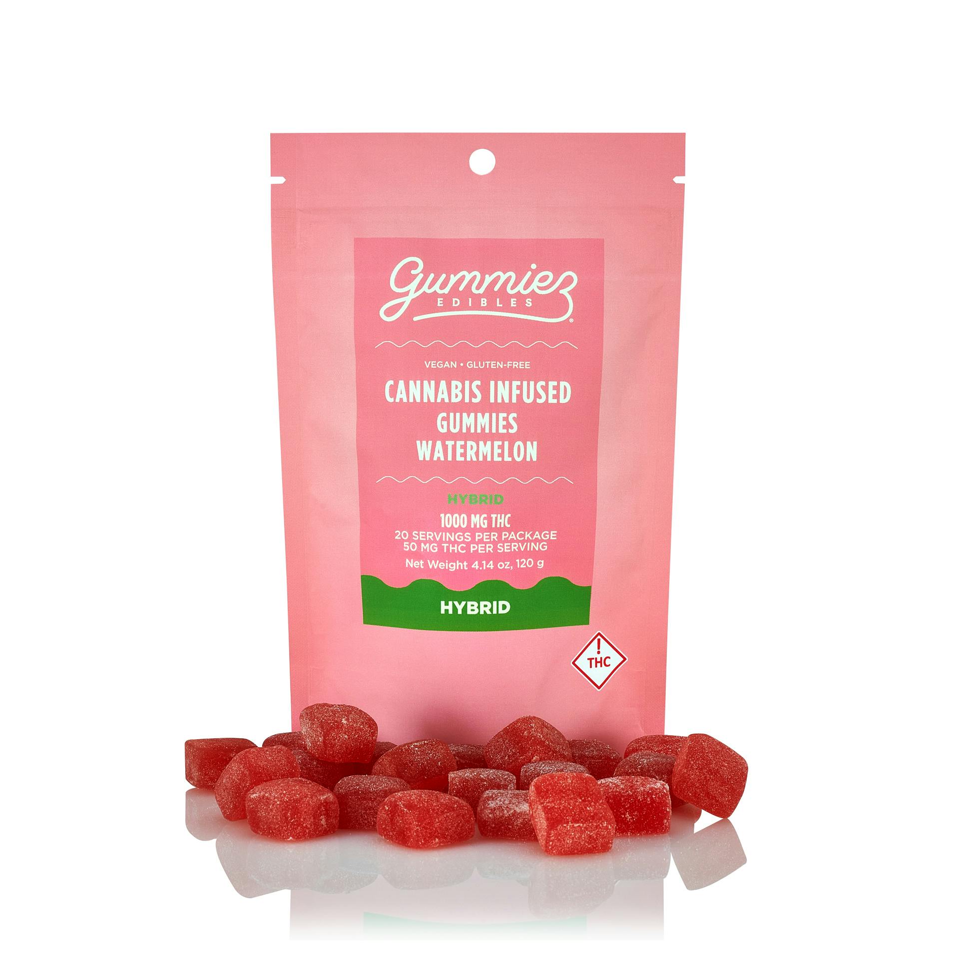 Sweet Watermelon Gummies (20-Pack | 50mg Each)