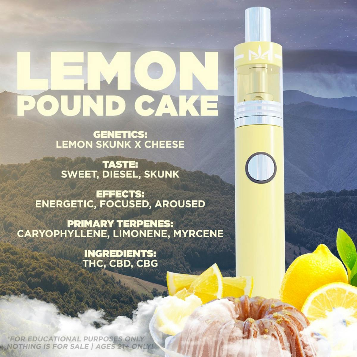 image of Lemon Pound Cake | 2g All-in-One Disposable