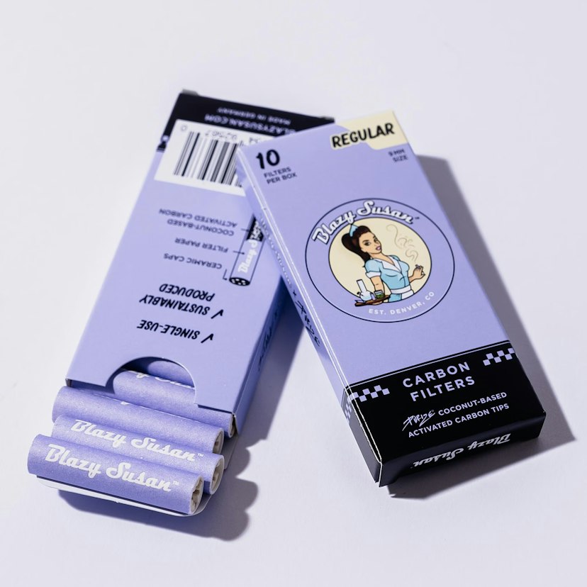 Blazy Susan X Purize Slim Activated Carbon Filter Tips 10pk Assorted