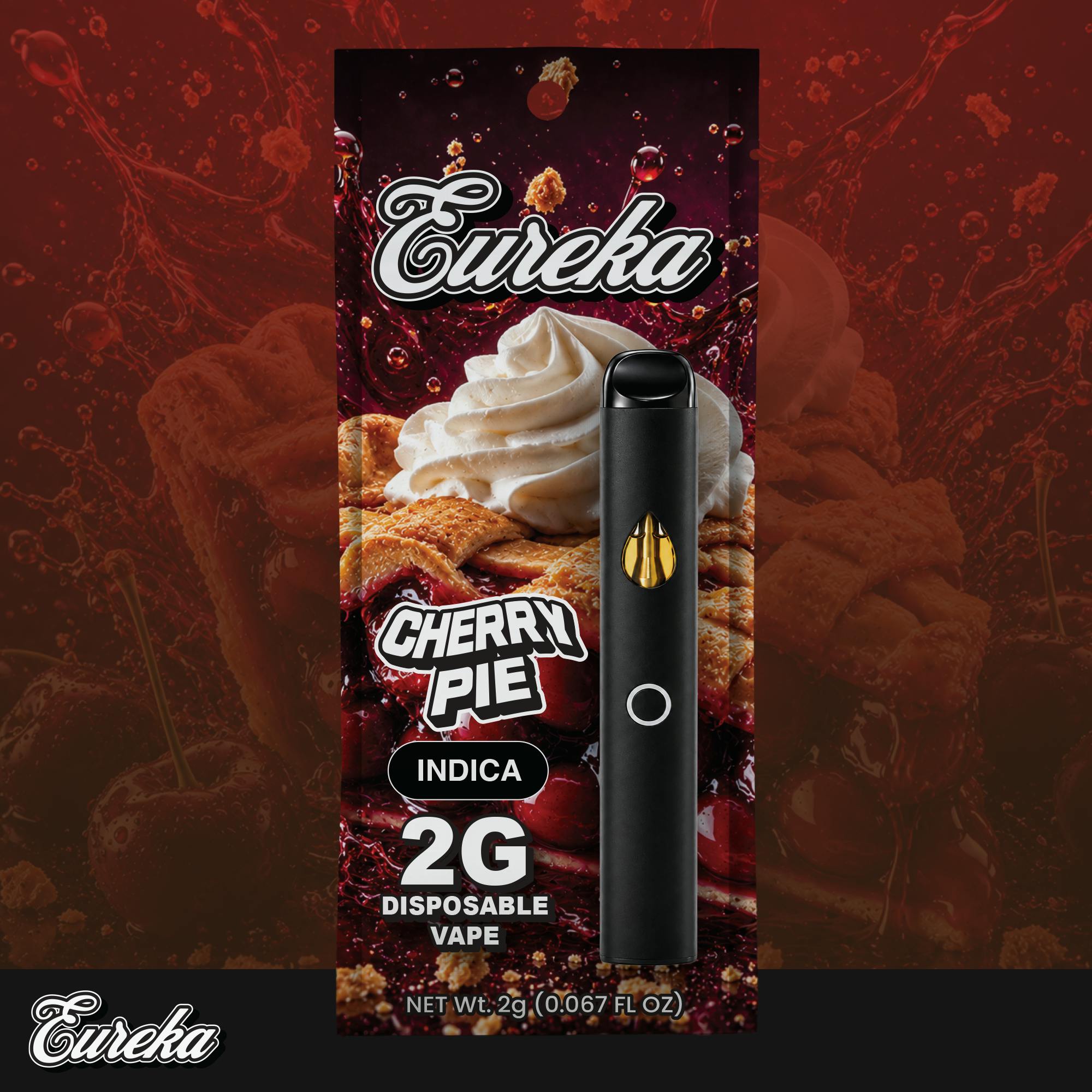 Eureka - Disposable Vape - - Indica - **CHERRY PIE** (2/$24)