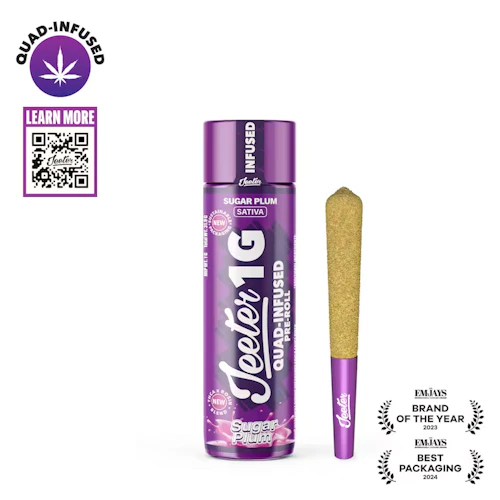 Jeeter - 1g Quad Infused Preroll - Sugar Plum