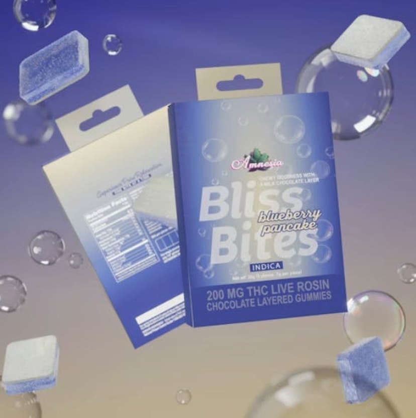 Amnesia 200mg 5pk Live Rosin Bliss Bites Blueberry Pancake