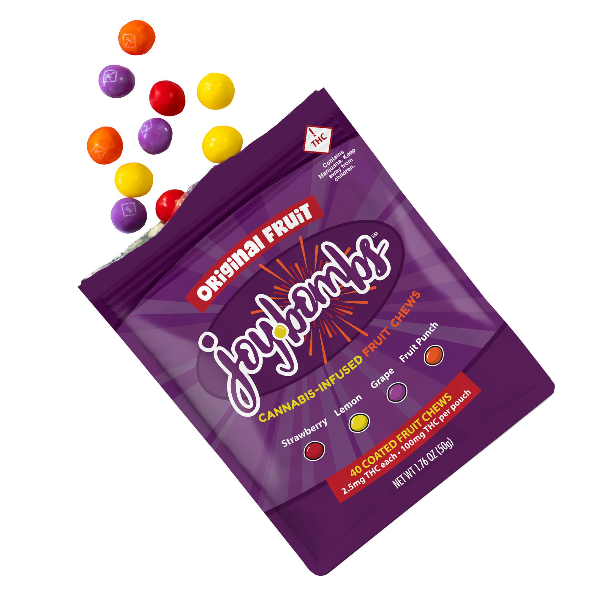 Photo of Joy Bombs Original Fruit (40pk / 100mg THC)