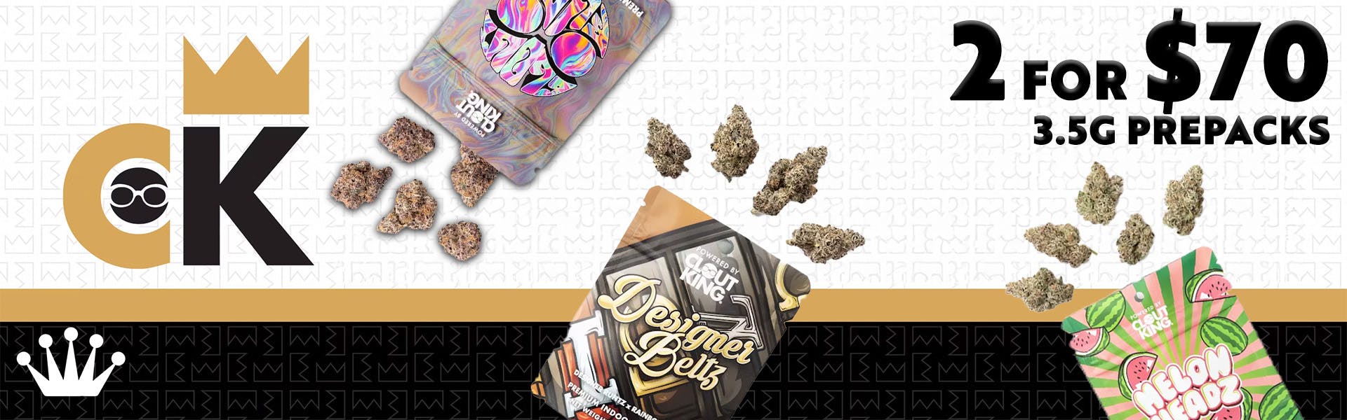 Clout King 3.5g Prepack - 2 for $70