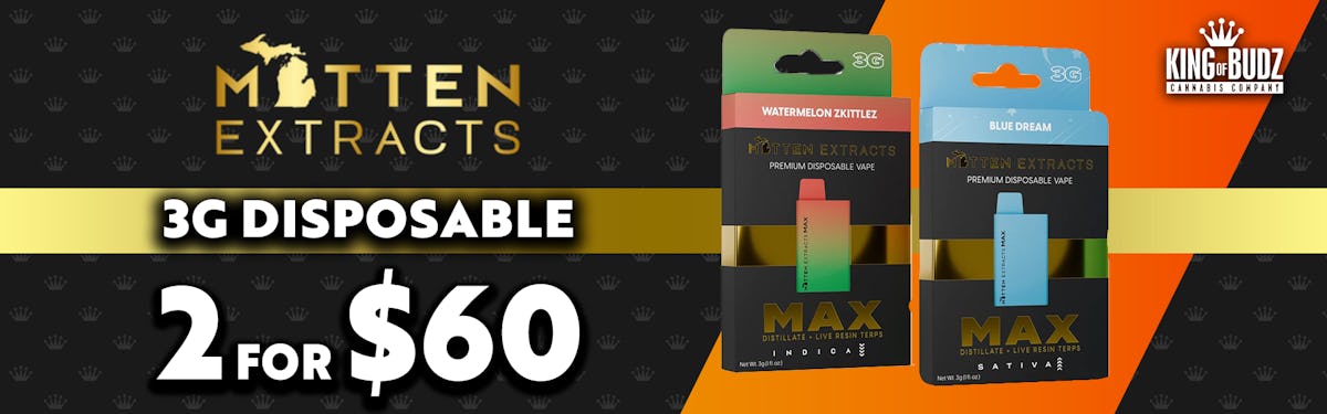 2 FOR $60 MITTEN EXTRACTS 3G DISPOSABLES