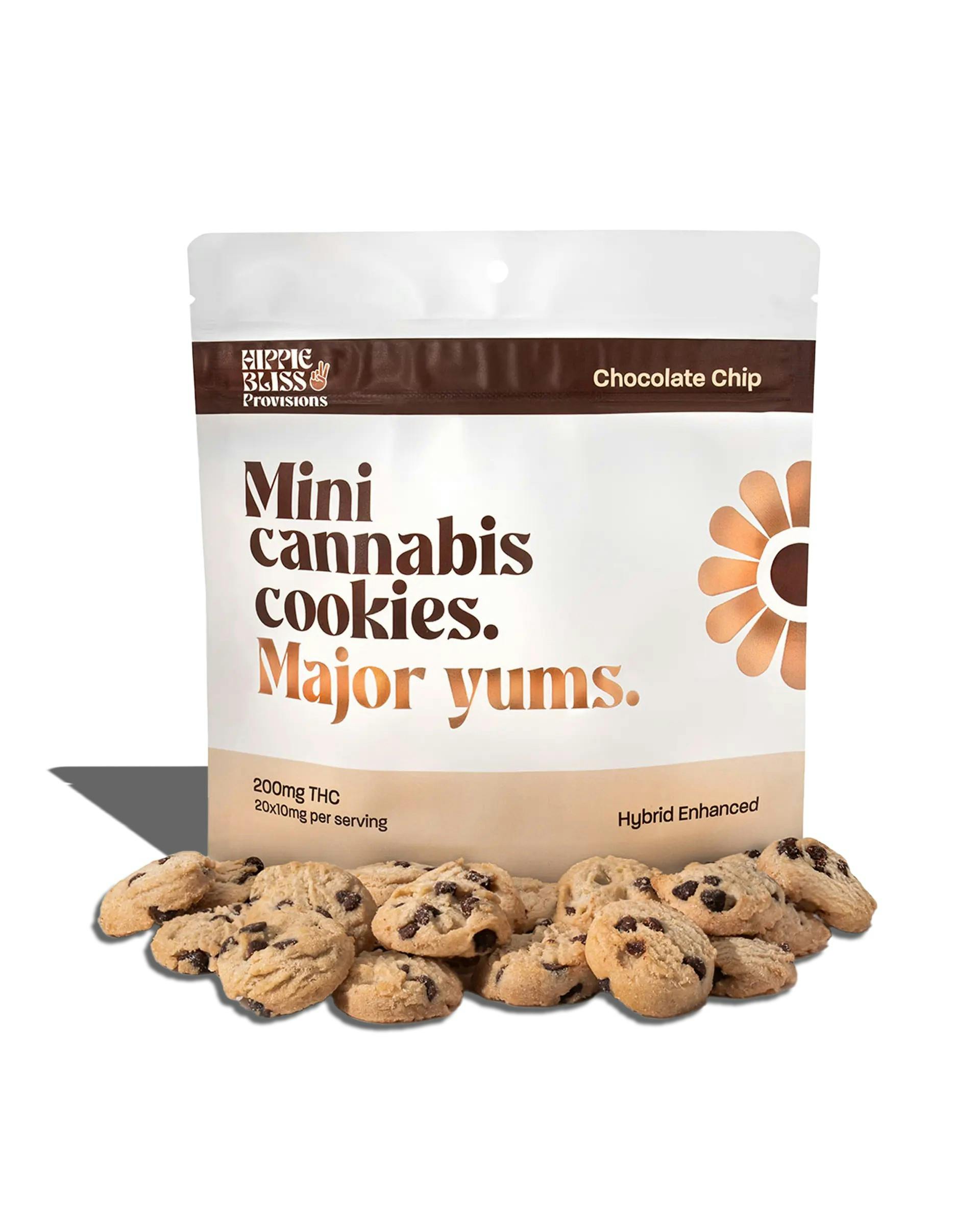 HIPPIE BLISS | MINI CANNABIS COOKIES | CHOCOLATE CHIP | HYBRID | 200MG