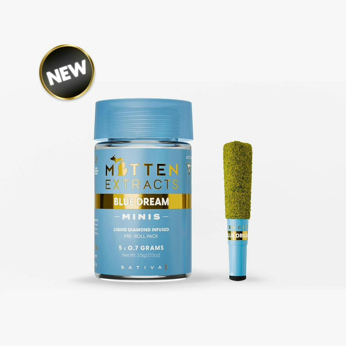 Mitten Extracts - 5-Pack .7g Infused Prerolls - Blue Dream (S)