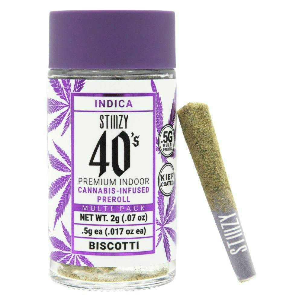 Stiiizy - 5-Pack .5g Live Resin Infused Prerolls - Biscotti