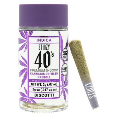 Stiiizy - 5-Pack .5g Live Resin Infused Prerolls - Biscotti