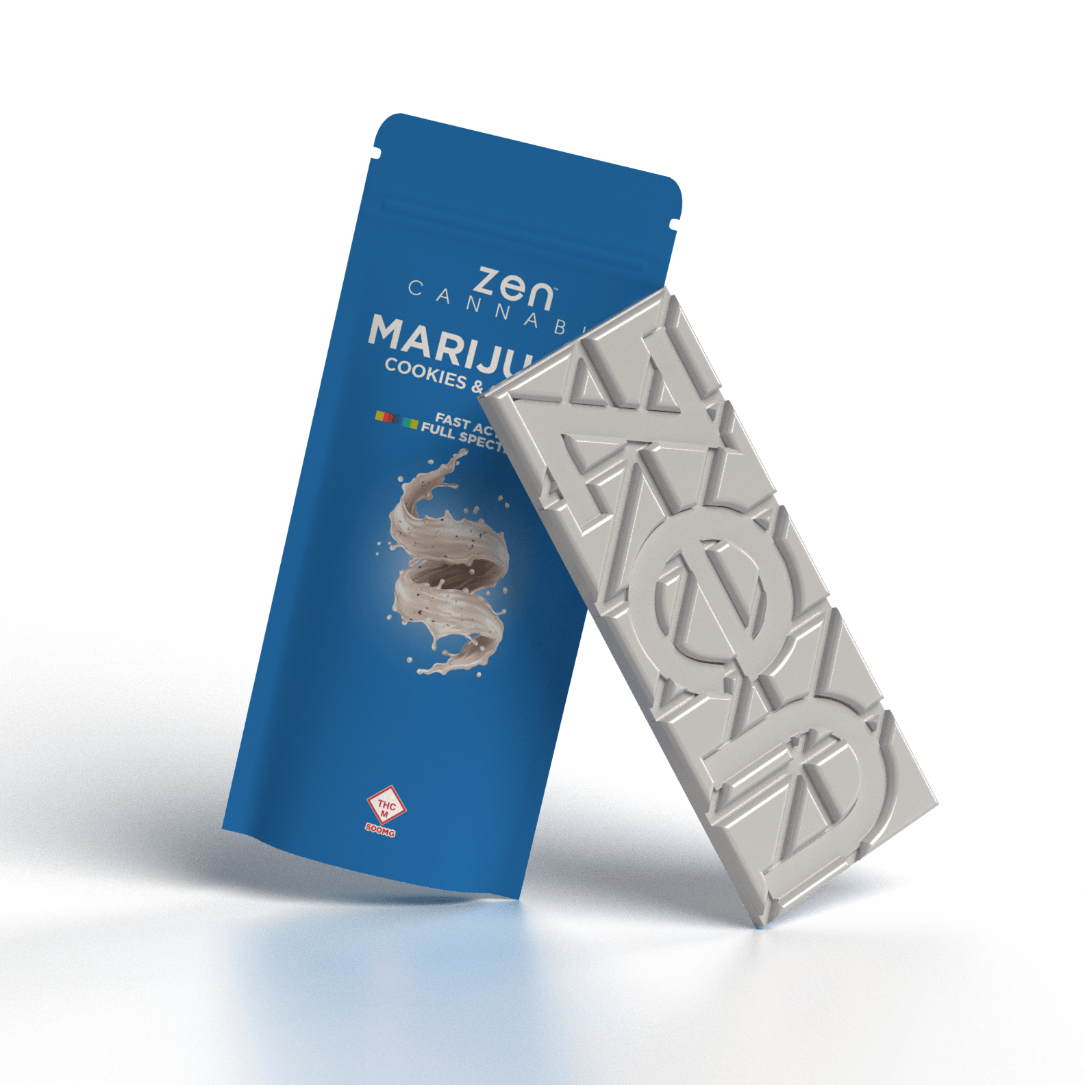 Zen | White Chocolate Bar | Cookies & Cream 500mg | Flora Farms