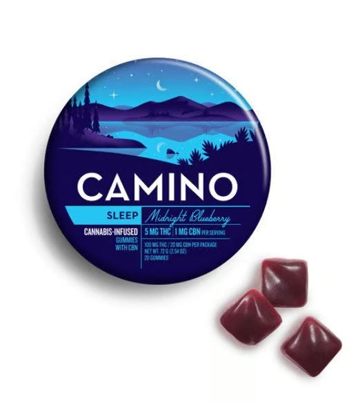 Camino Midnight Blueberry 5:1 THC:CBN Gummies Cannabis for sale