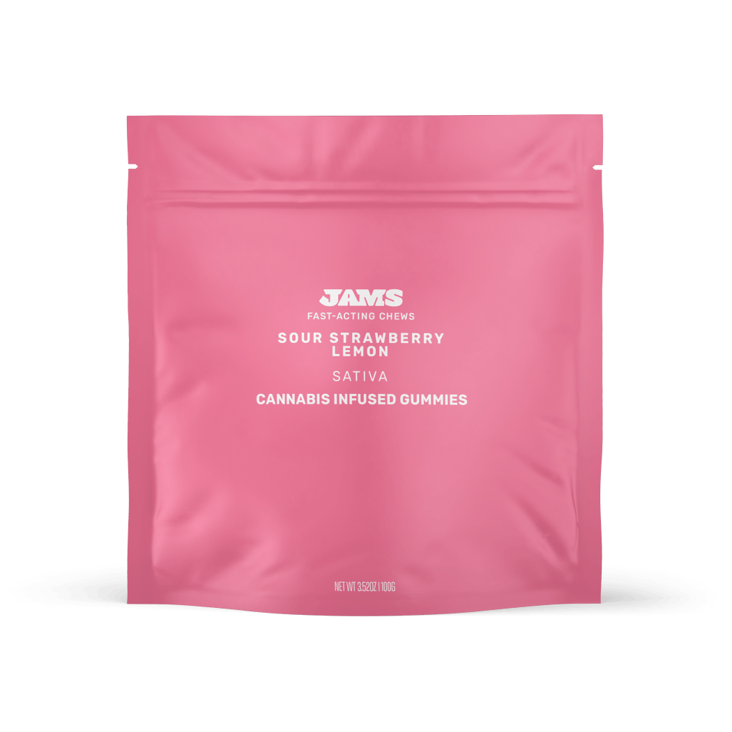 Jellies Fast-Acting Sour Strawberry Lemonade Gummies 100mg (20-Pack | 5mg Each)