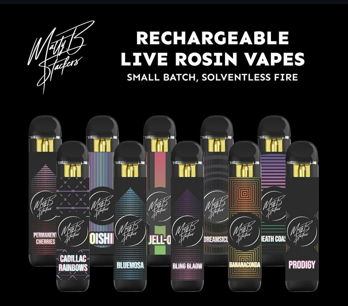 Wise Guys X Matty B Stackers - .5g Live Rosin Disposable - Prodigy