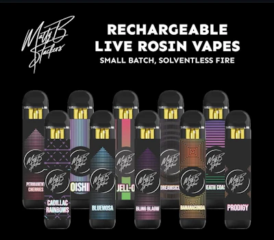 Wise Guys X Matty B Stackers - .5g Live Rosin Disposable - Oishii