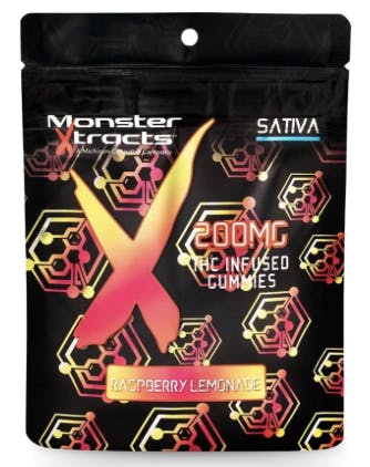 Product: Monster Xtracts | Gummies - Raspberry Lemonade - 200mg
