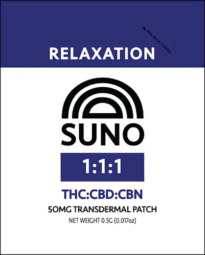 Relaxation Patch | 1:1:1 THC:CBD:CBN | 50mg-active