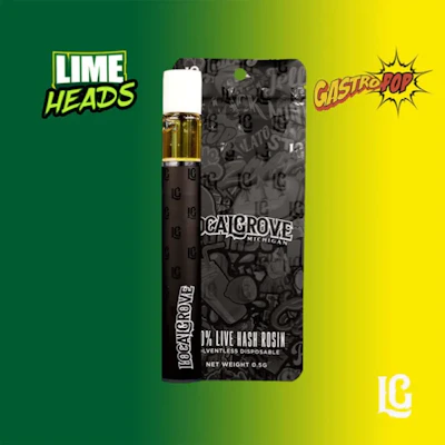 Local Grove - .5g Hash Rosin Disposable - Lime Heads x Gastro Pop - DISPOSABLES by LOCALGROVE at King of Budz