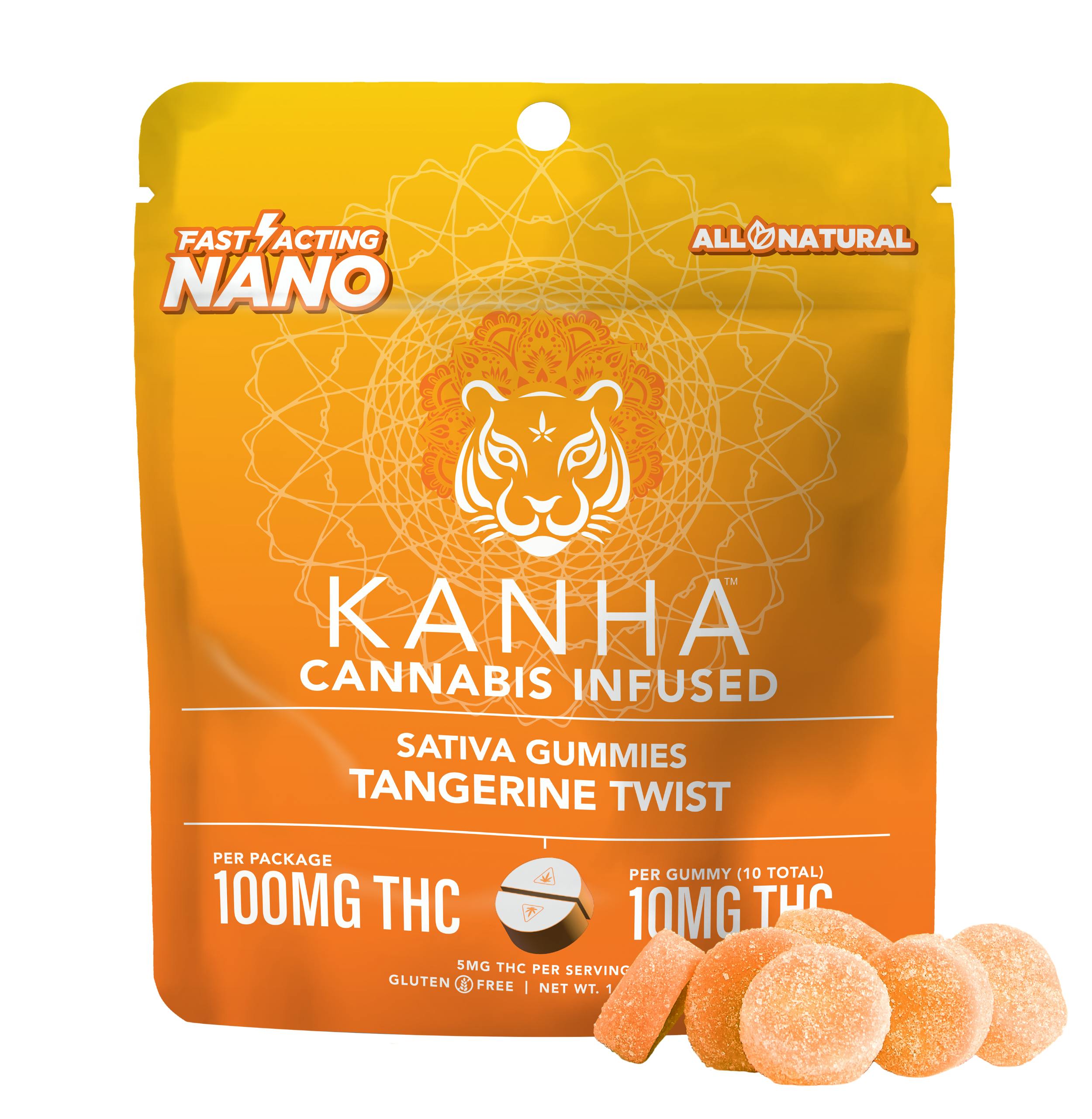 KANHA Tangerine Twist Sativa Nano Gummies | Kanha | Elevated Roots