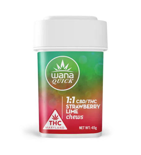 Quick Strawberry Lime 1:1 Gummies [10 pack] | 100mg-active