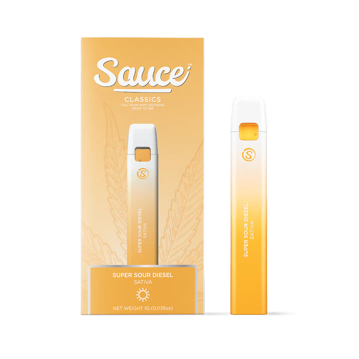 Sauce Classics 1g SUPER SOUR DIESEL Flavored Distillate Disposable Cannabis  Vape Cartridge 1g Vaporizers | Sauce Essentials |