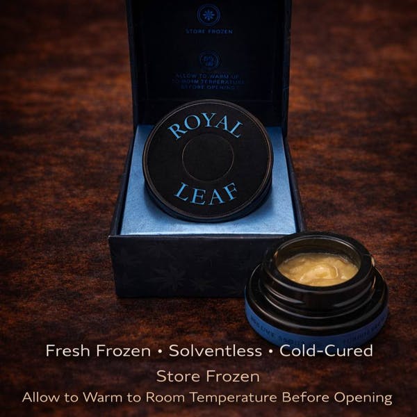 Product Royal Leaf - 6 Star Live Hash Rosin - Dulce De Uva - 1g Jar