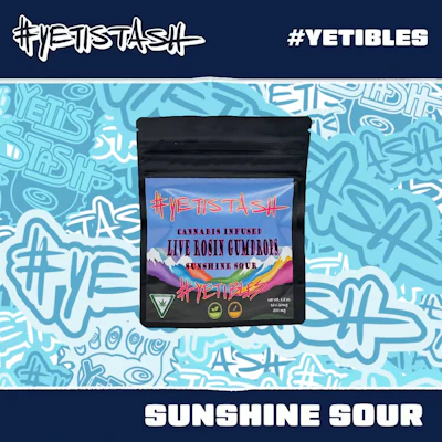 Yeti Stash  - 200mg Rosin Gummies - Sunshine Sour - EDIBLES by yetistash at King of Budz