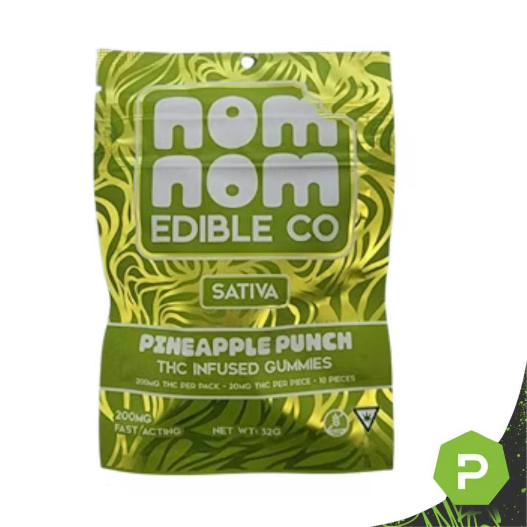 Nom Nom Edible Co. Nom Nom Edible Co | 200mg Gummies | Pineapple
