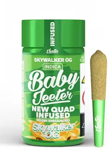 BABY JEETER | SKYWALKER OG | QUAD INFUSED PRE-ROLLS | 2.5G(5PK)-1