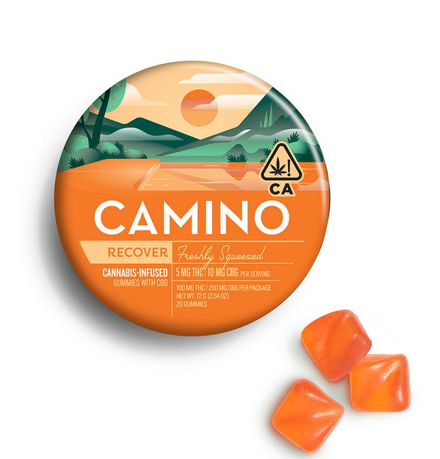 Product CL Kiva Camino Gummies - Freshly Squeezed Orange 100mg (20pk) (1:2 THC:CBG)