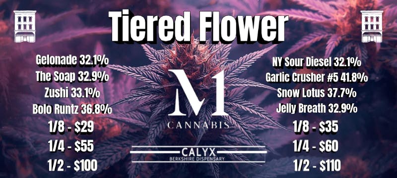 Calyx Berkshire Dispensary Menu - a Cannabis Dispensary in Great